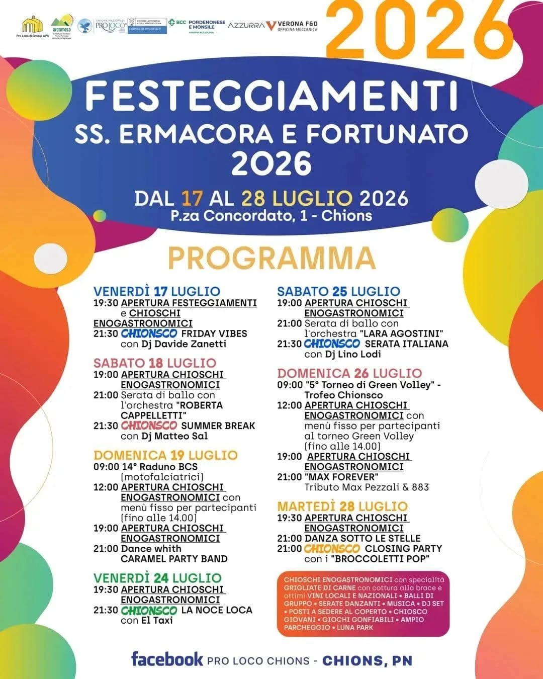 Festeggiamenti SS. Ermacora e Fortunato 2026