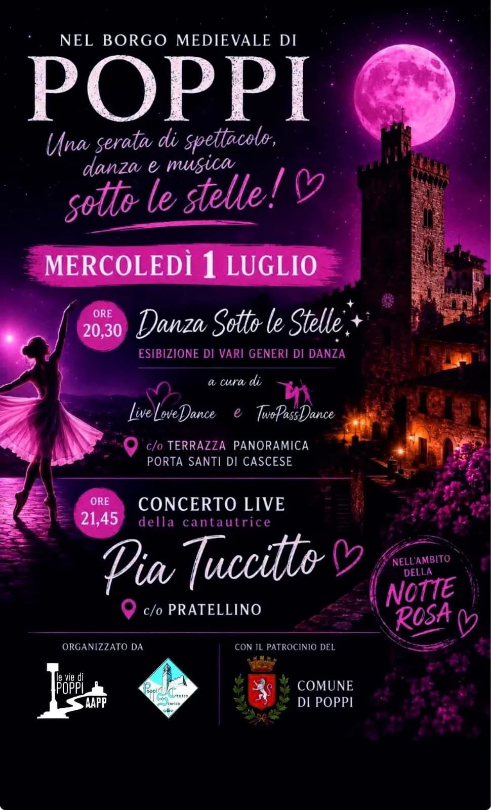 Serata di Spettacolo, Danza e Musica a Poppi 2026