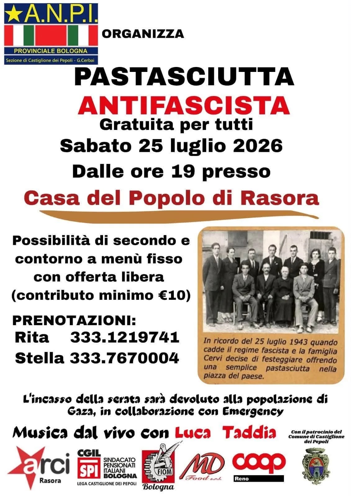 Pastasciutta Antifascista 2026