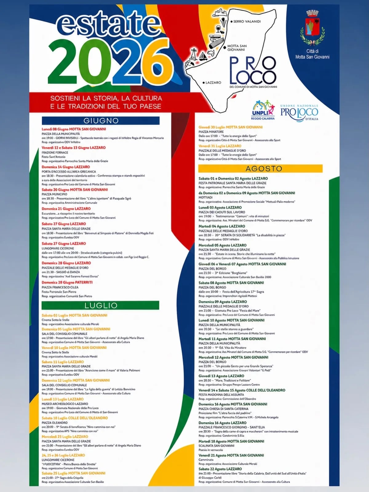 Locandina Camminata 2026 a Motta San Giovanni (Reggio calabria)