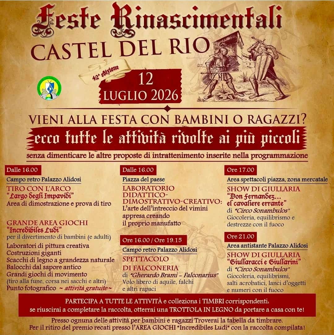 42ª Feste Rinascimentali Castel del Rio 2026