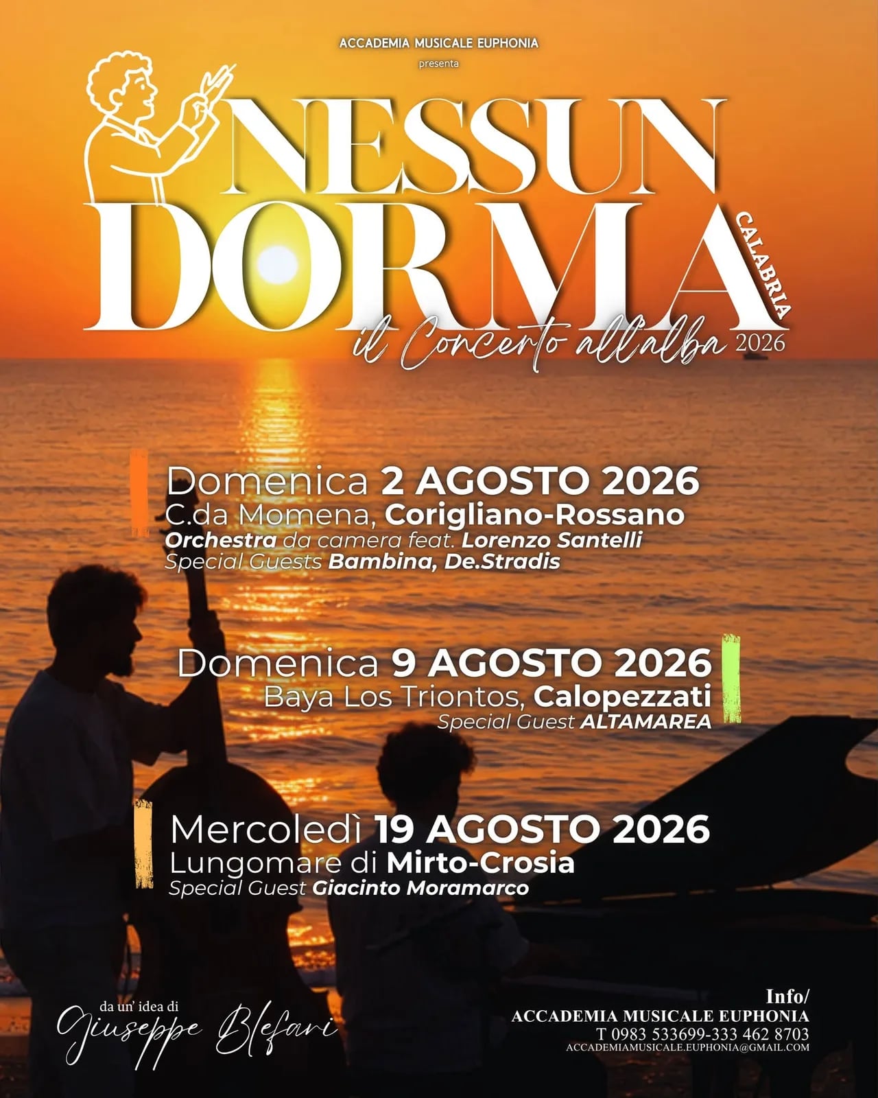 Locandina calendario eventi agosto 2026 a Corigliano-Rossano (Cosenza)
