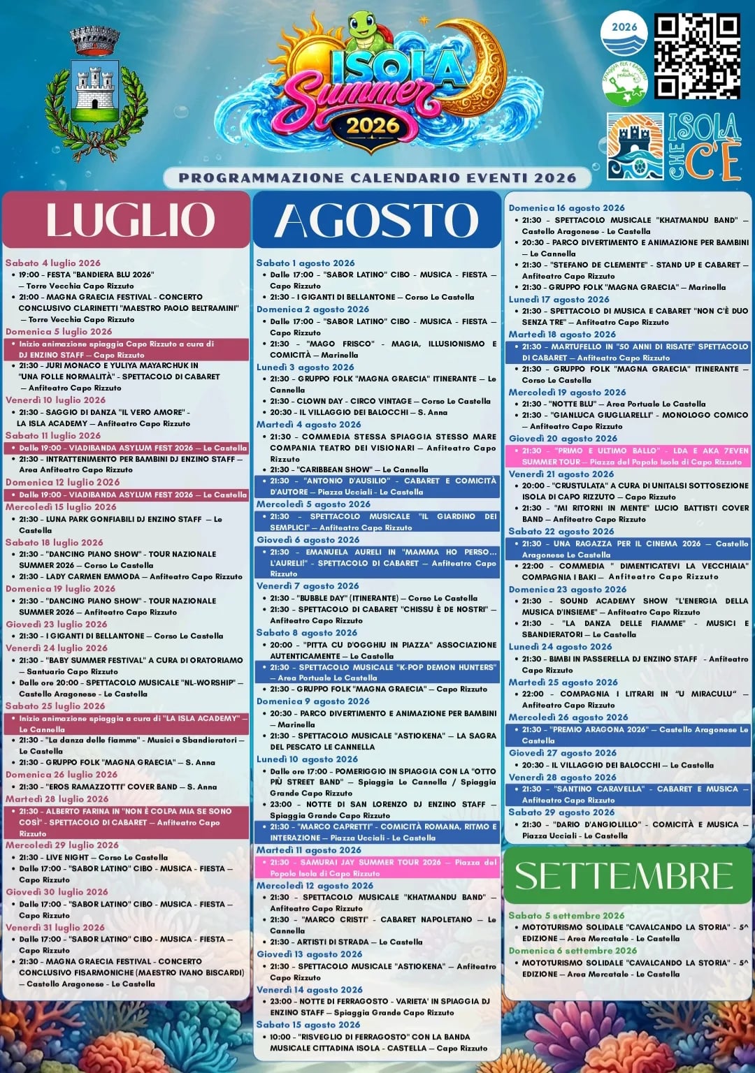 Locandina Mototurismo solidale Cavalcando la storia — 5ª ed. (2ª giorn a Isola di Capo Rizzuto (Crotone)