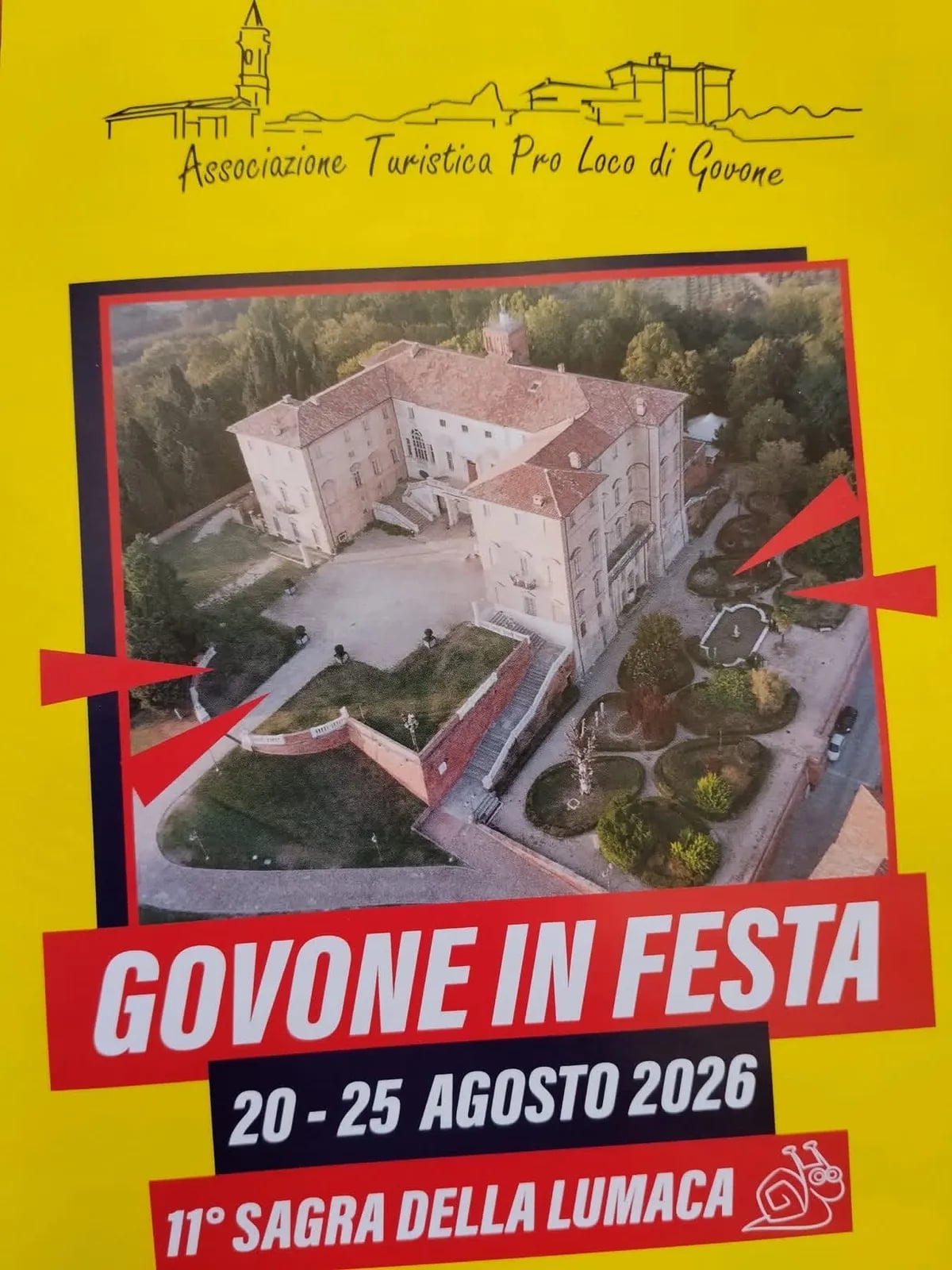 Locandina 11° Sagra della Lumaca 2026 a Govone (Cuneo)