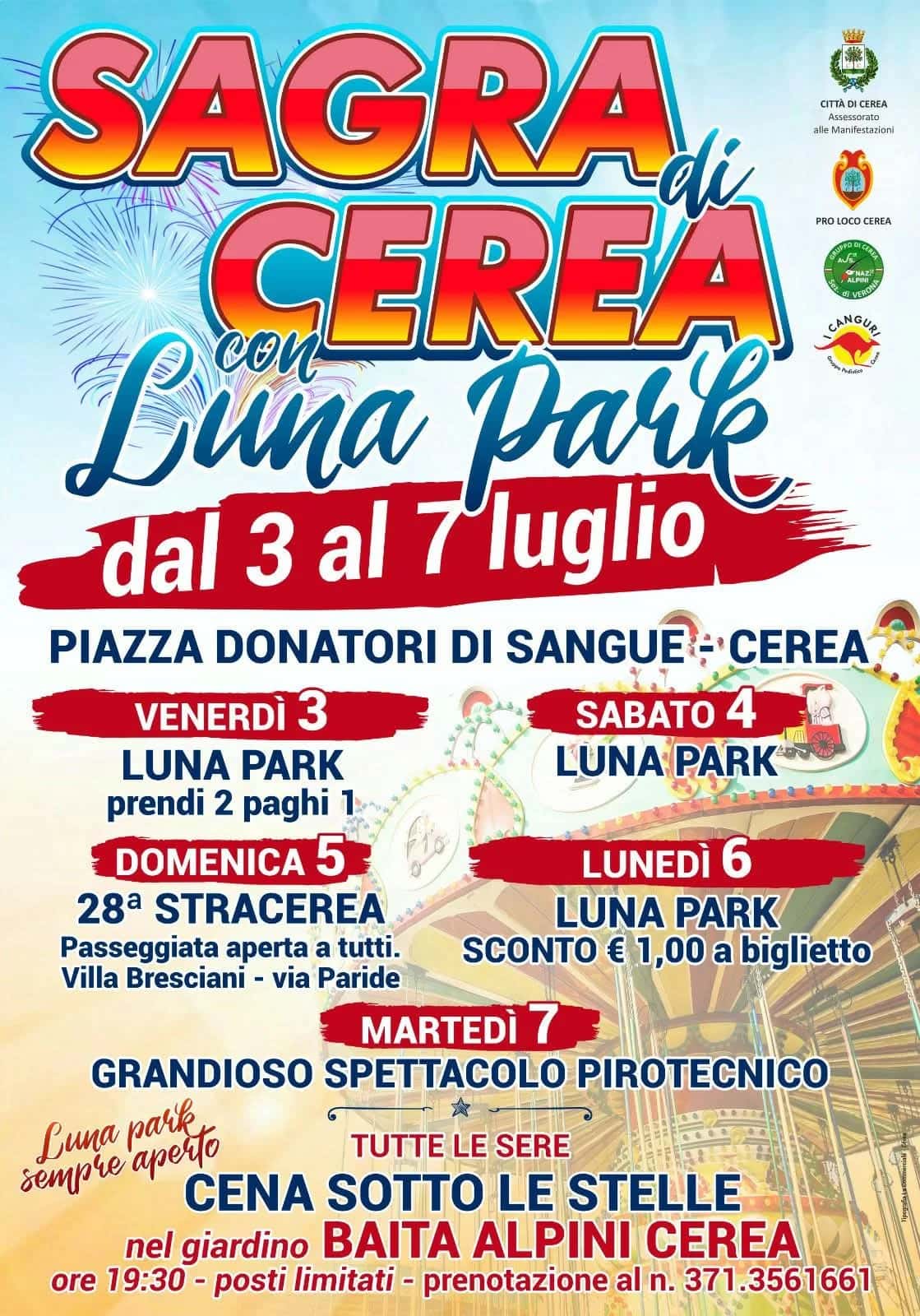 Sagra di Cerea con Luna Park 2027