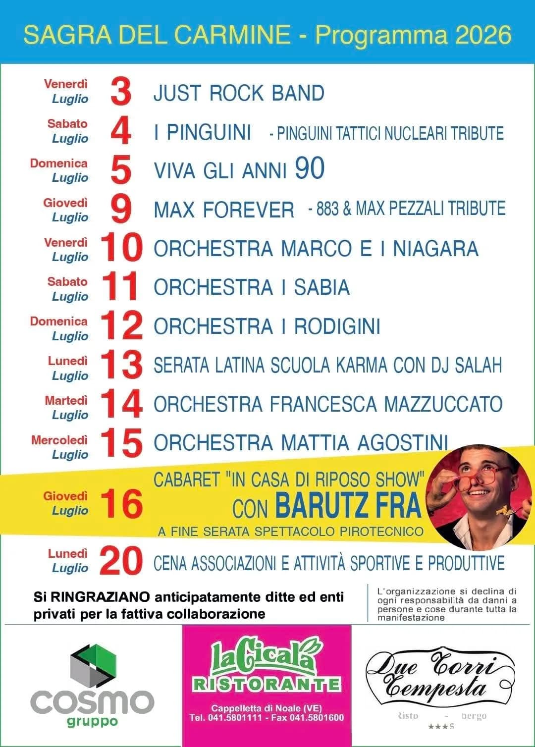 Sagra del Carmine 2026