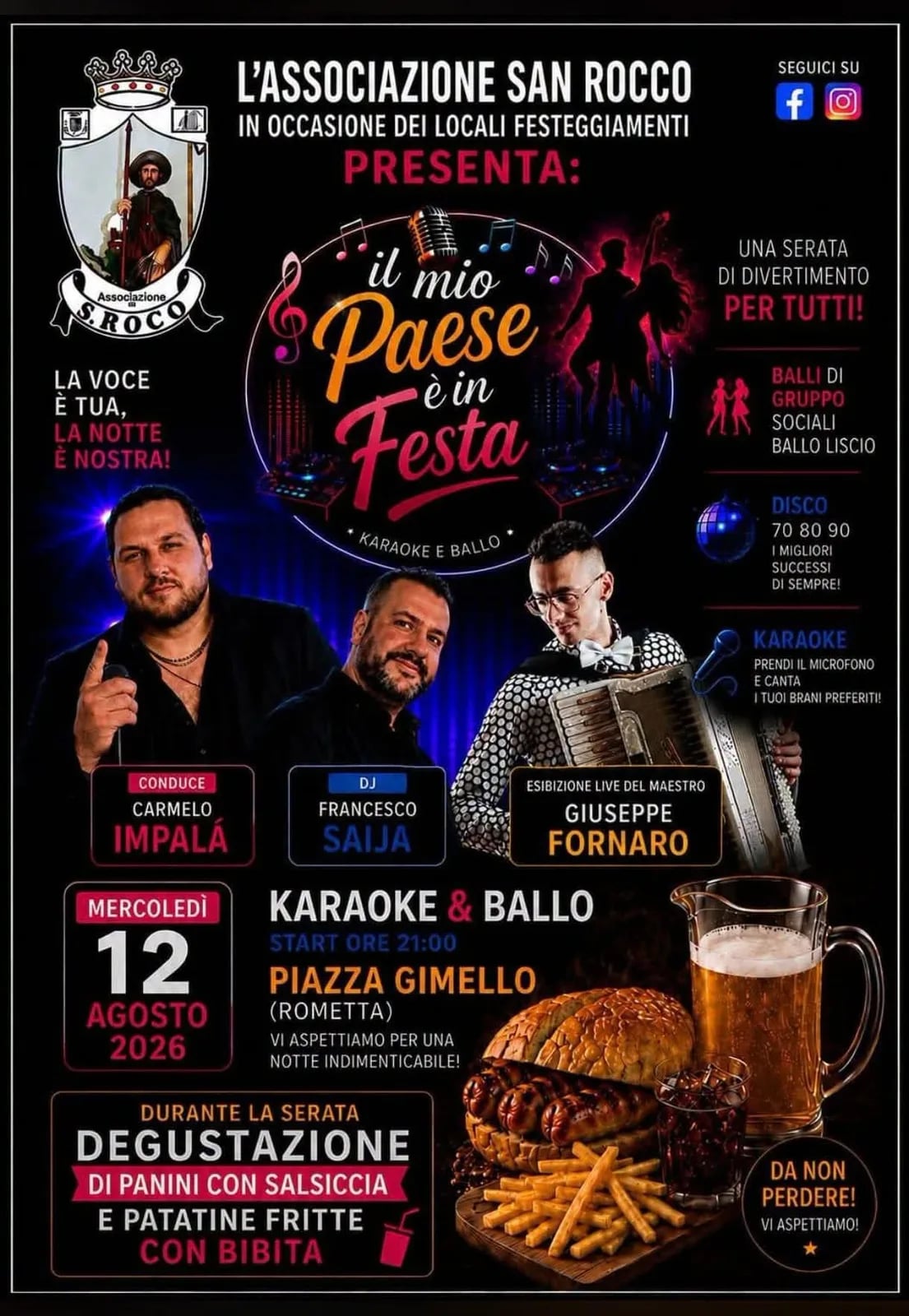Locandina Il mio Paese è in Festa 2026 a Rometta (Messina)