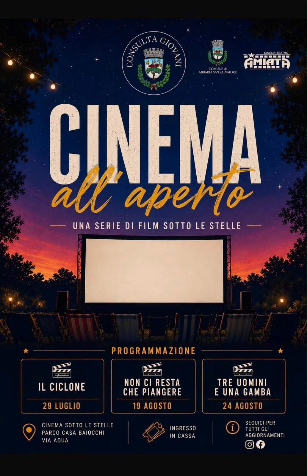 Non ci resta che piangere — Cinema all'aperto 2026