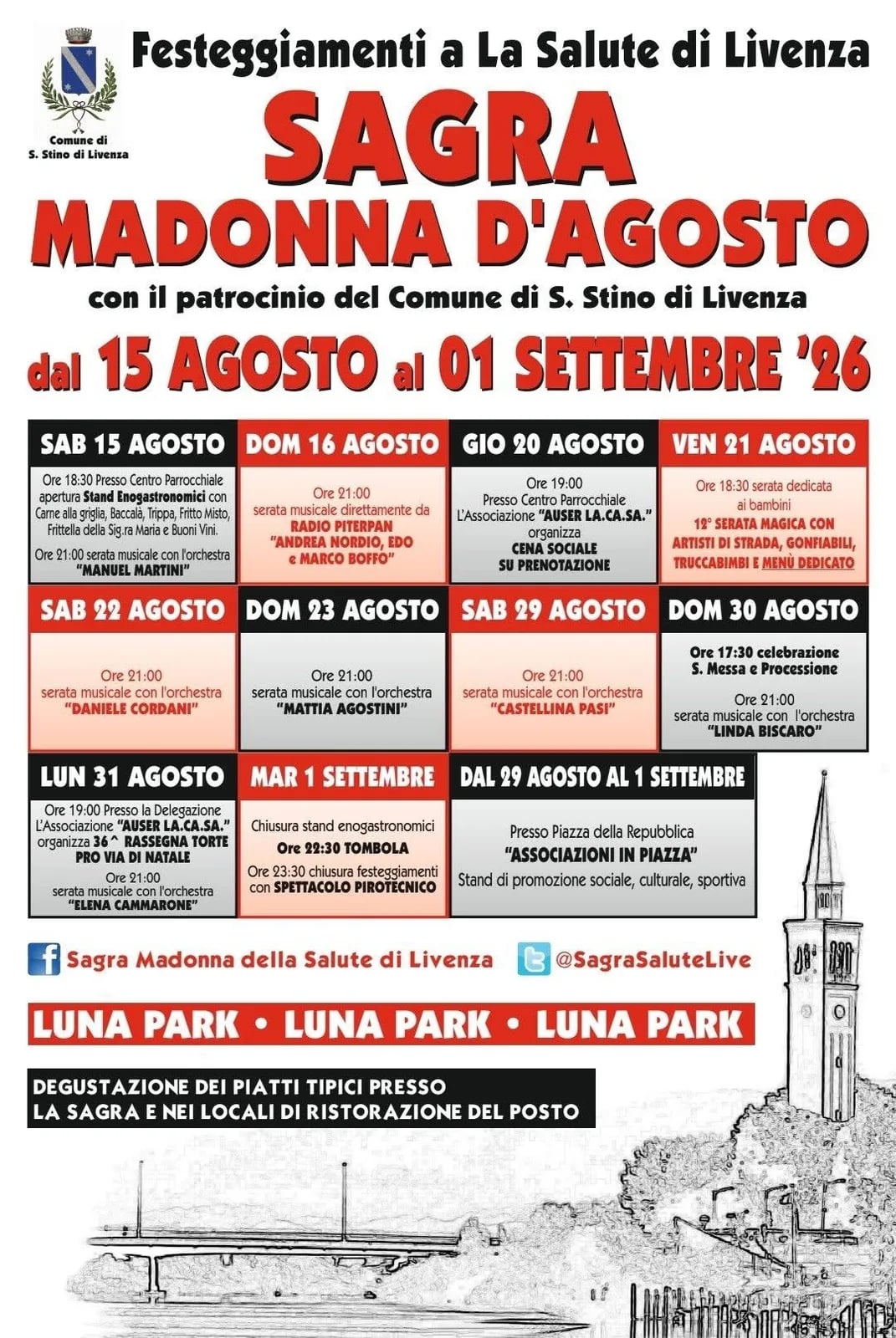 Locandina Radio Piterpan: Andrea Nordio, Edo e Marco Boffo — 2026 a San Stino di Livenza (Venezia)