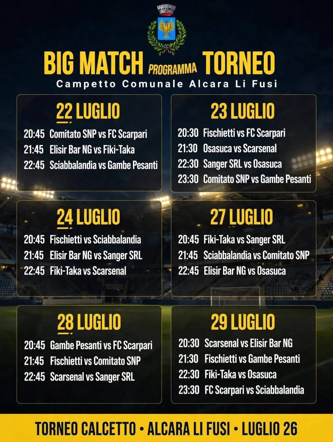 Torneo di Calcetto Alcara Li Fusi 2026