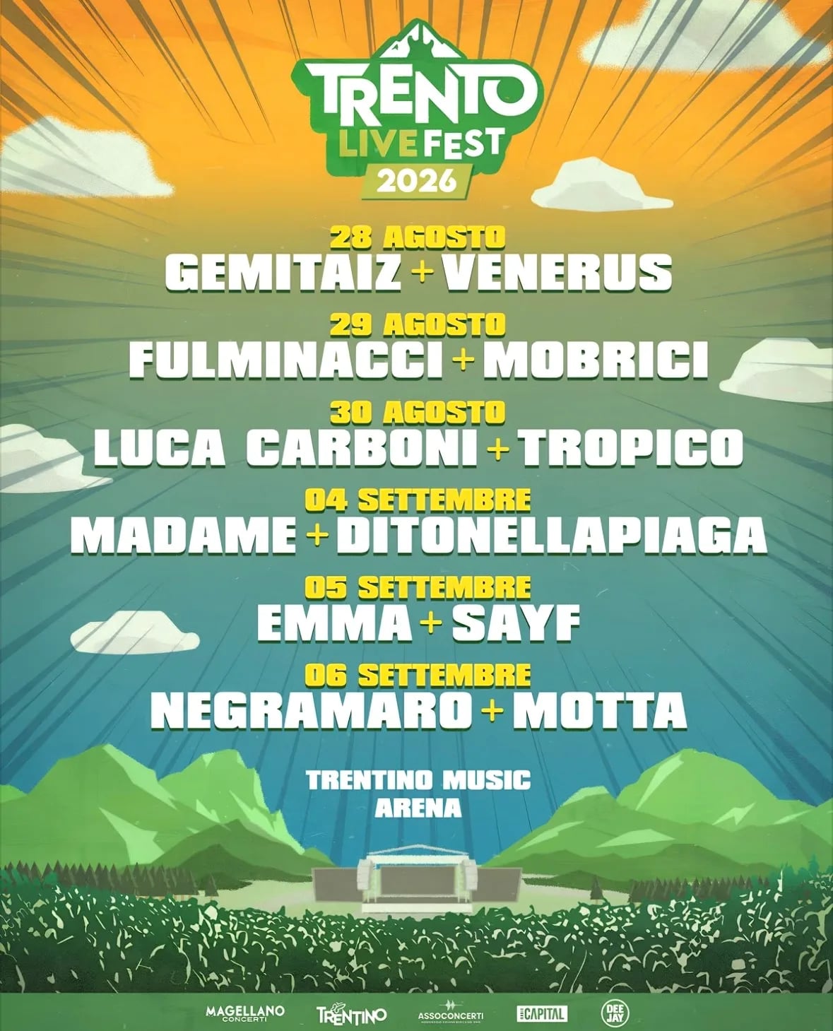 Negramaro + Motta — Trento Live Fest 2026