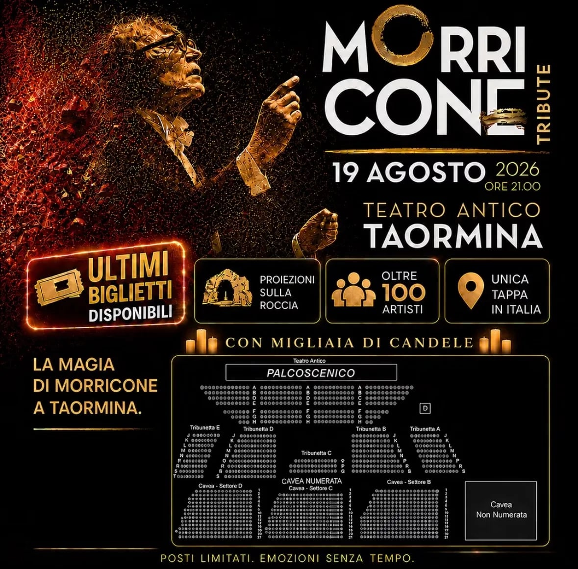 Locandina Morricone Tribute 2026 a Taormina a Taormina (Messina)