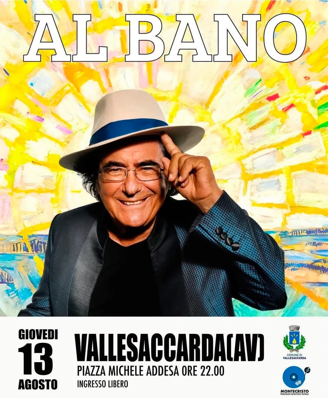Locandina Concerto Al Bano a Vallesaccarda 2026 a Vallesaccarda (Avellino)