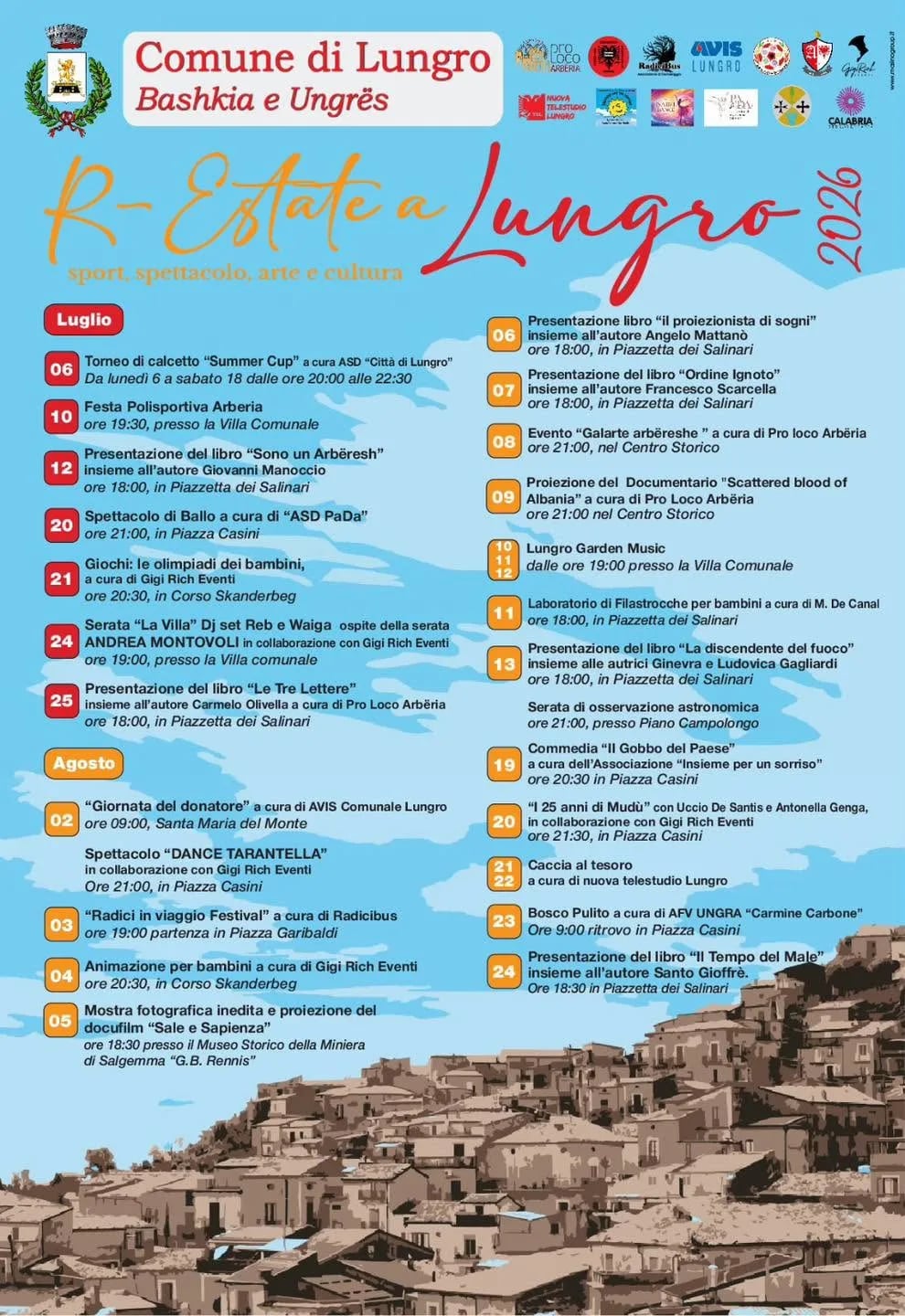 Locandina Presentazione libro La discendente del fuoco 2026 a Lungro (Cosenza)