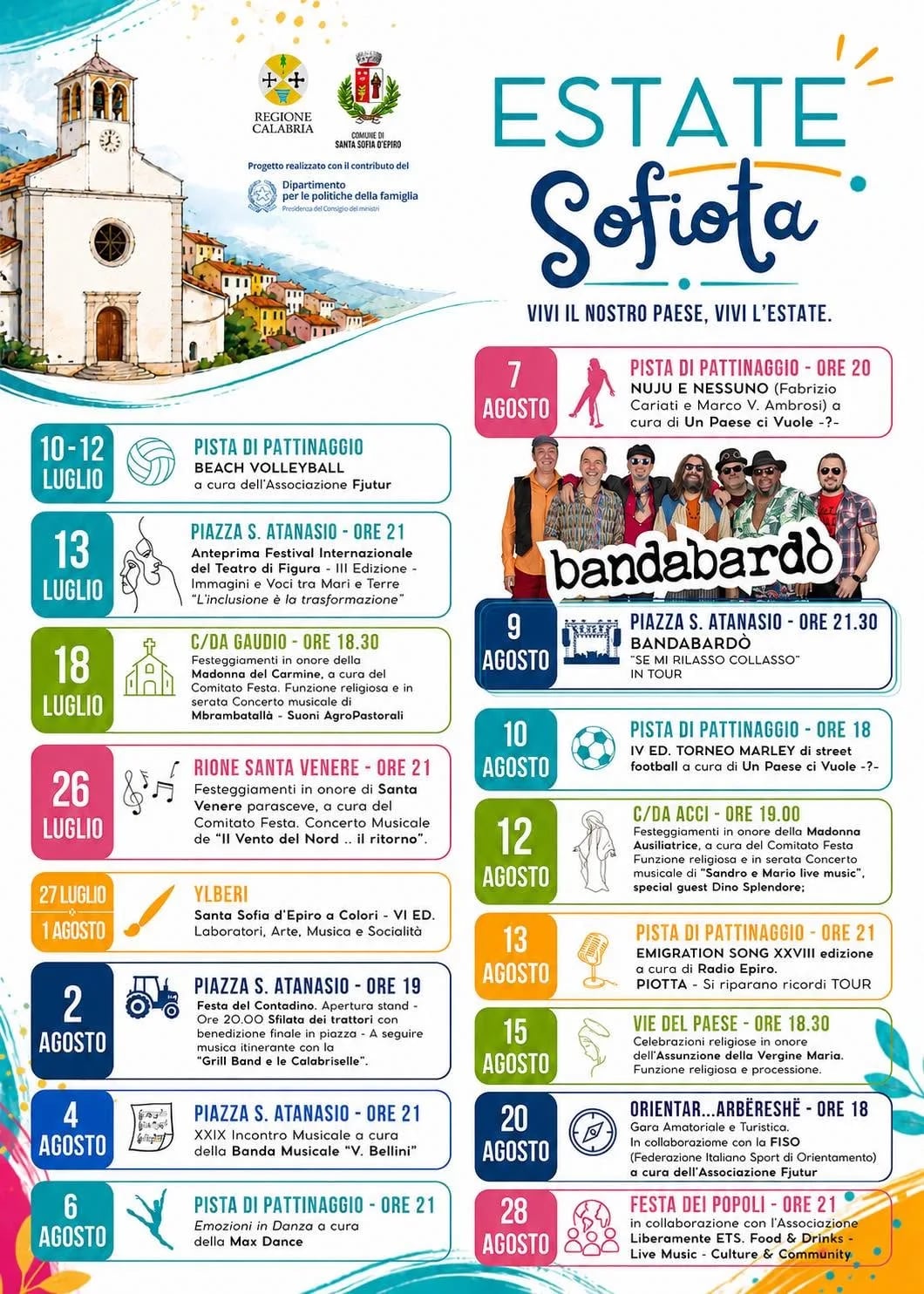 Locandina Emigration Song — XXVIII Ed. con Piotta 2026 a Santa Sofia d'Epiro (Cosenza)