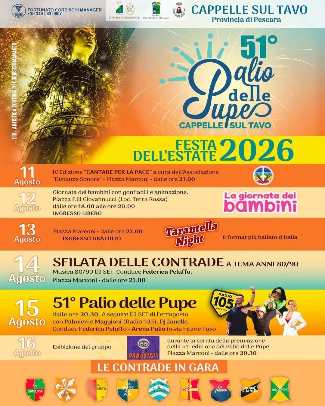 Locandina Ormonauti in concerto 2026 a Cappelle sul Tavo (Pescara)