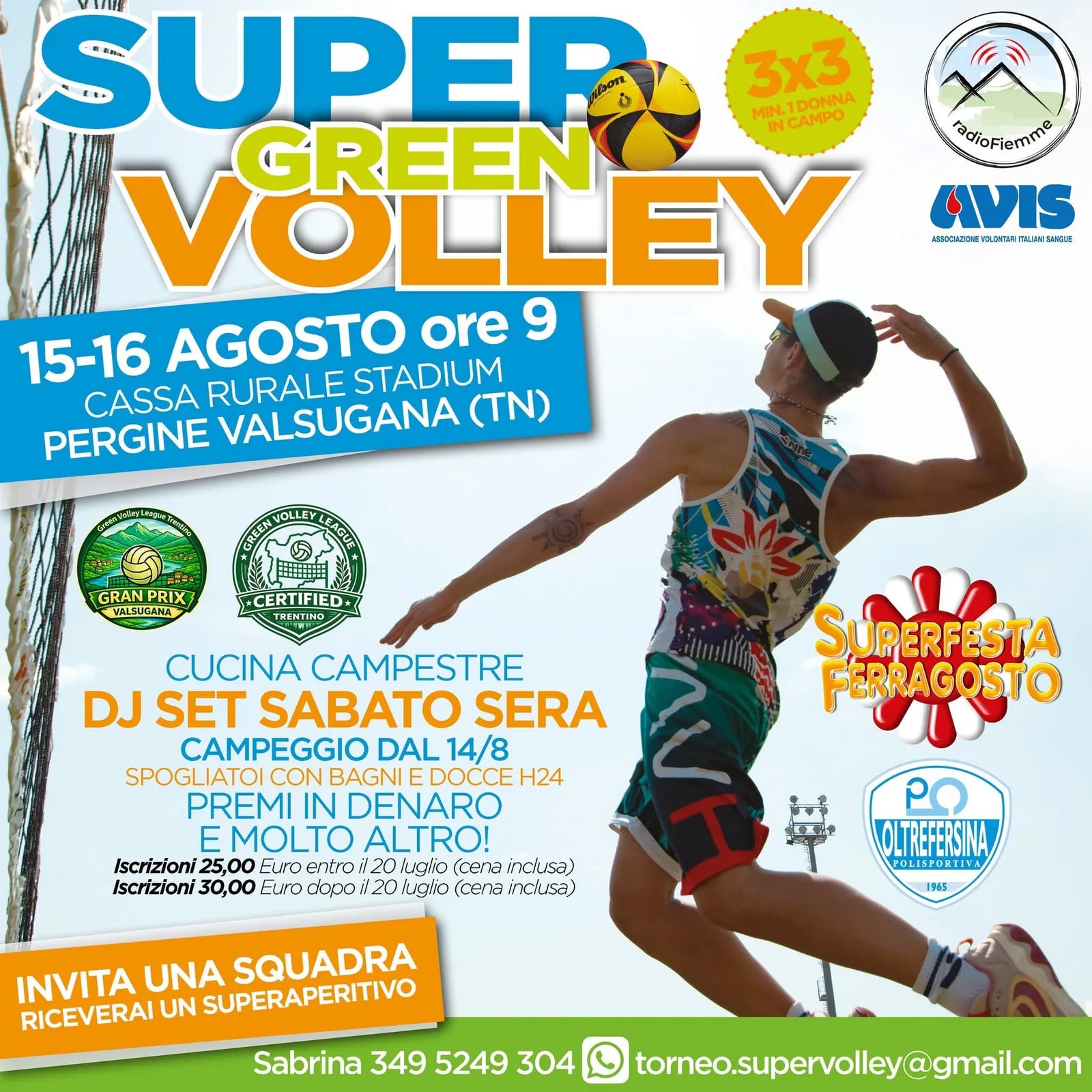 Locandina Super Volley 2026 a Pergine Valsugana (Trento)
