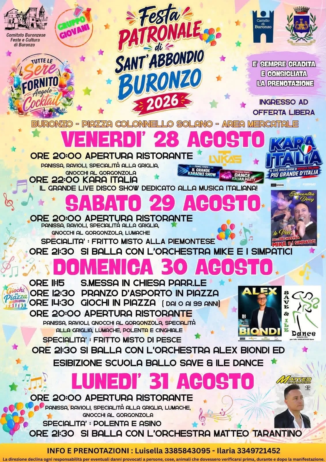 Locandina Kara Italia — Sant'Abbondio 2026 a Buronzo (Vercelli)