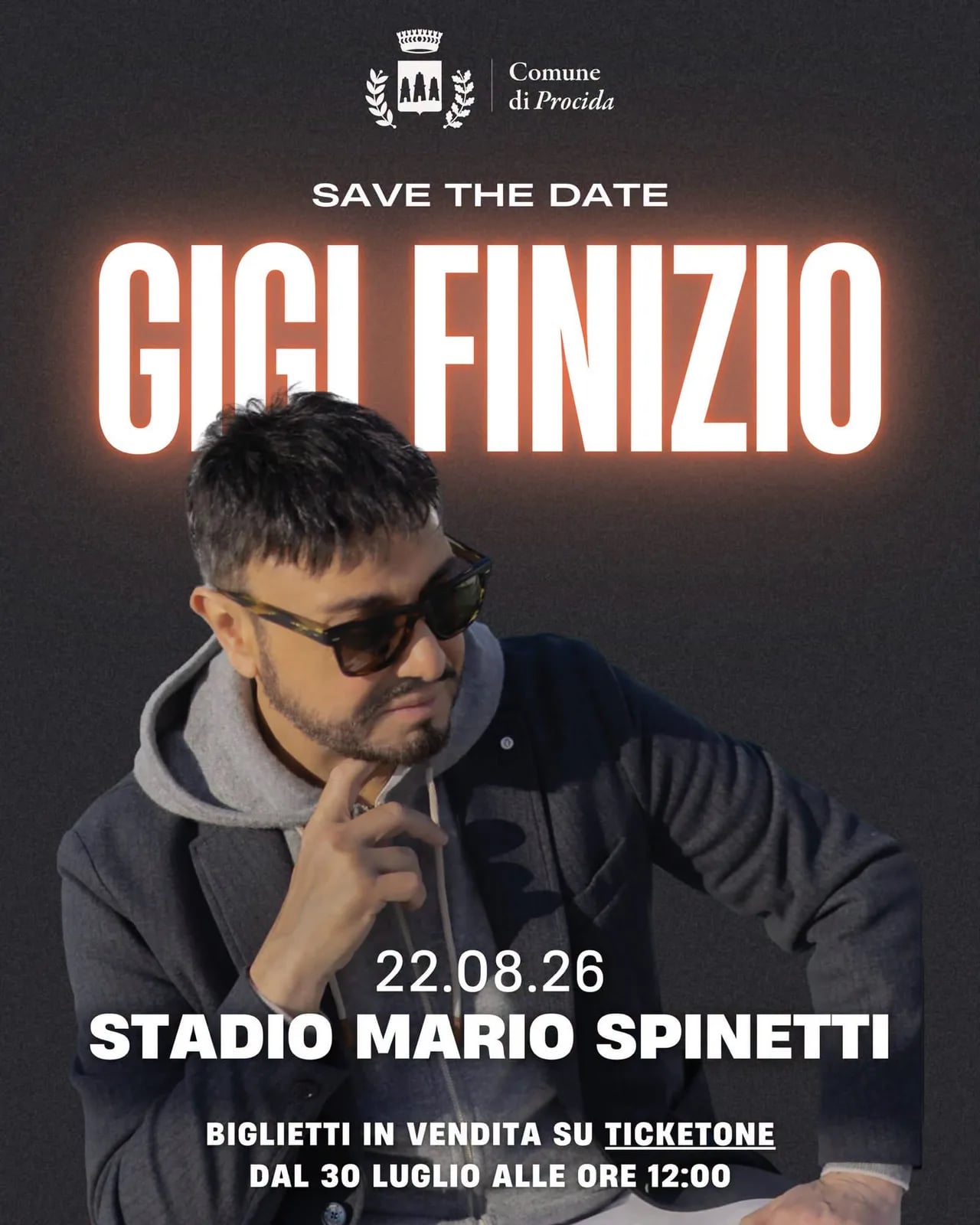 Locandina Concerto Gigi Finizio 2026 a Procida a Procida (Napoli)