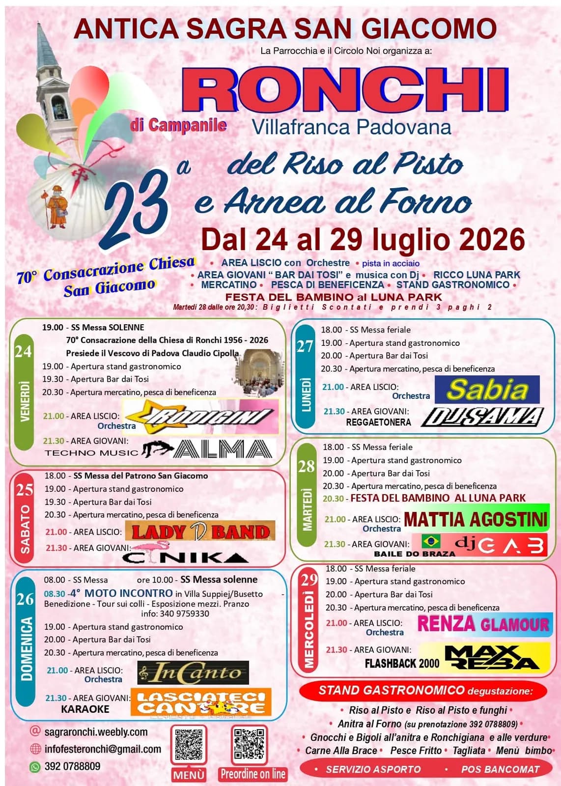 23ª Antica Sagra San Giacomo 2026 Ronchi