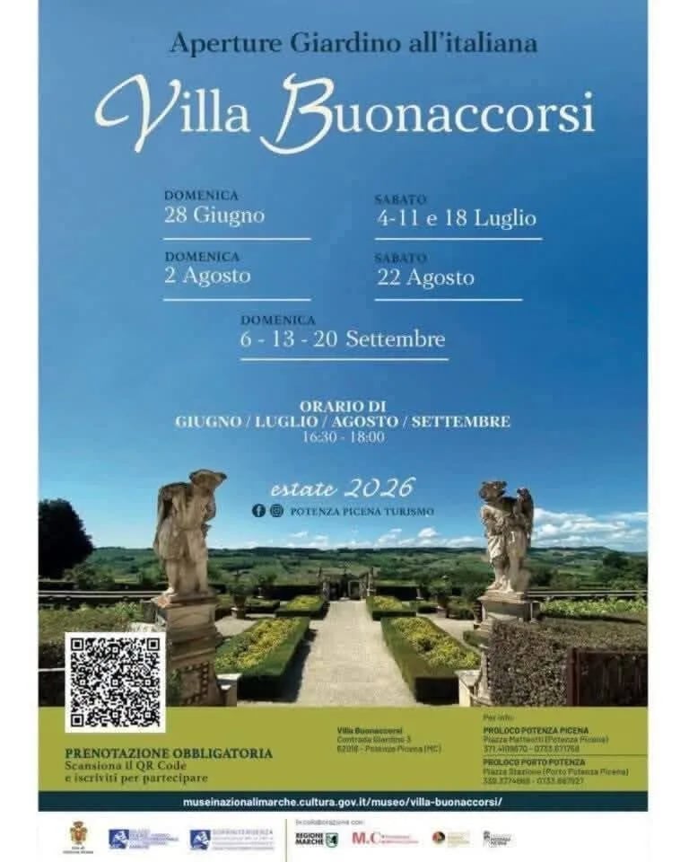 Aperture Giardino all’italiana — Villa Buonaccorsi 2026
