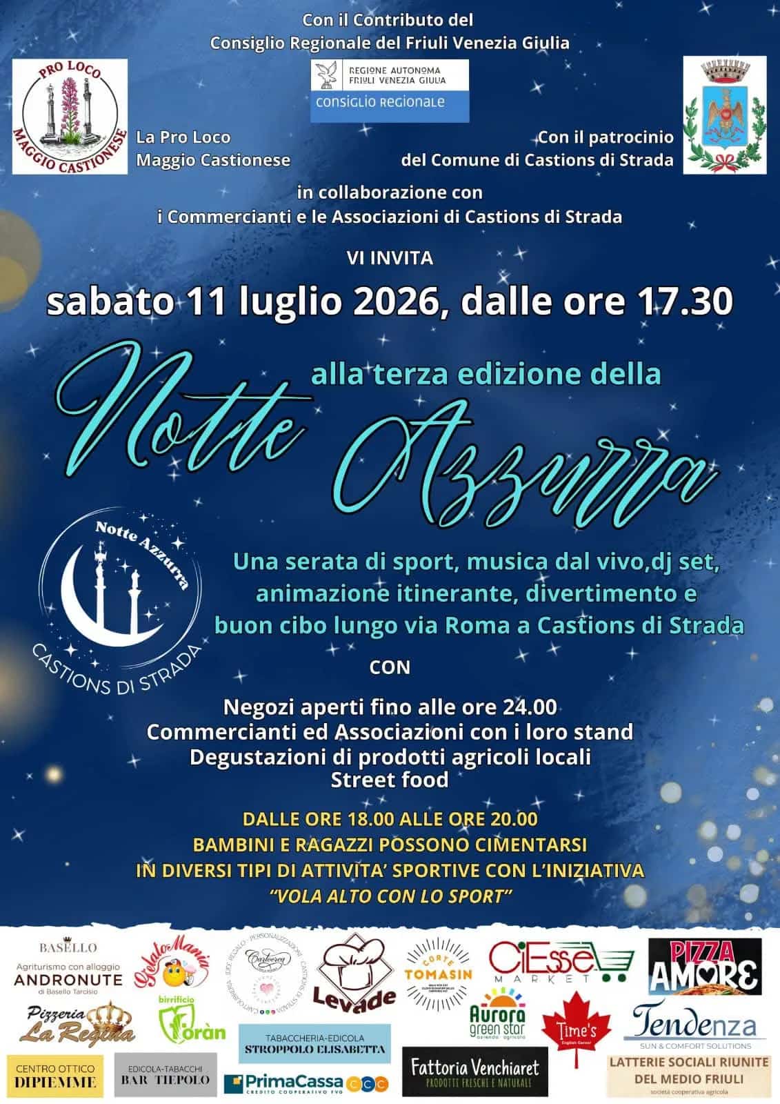 3ª Notte Azzurra 2026 a Castions di Strada