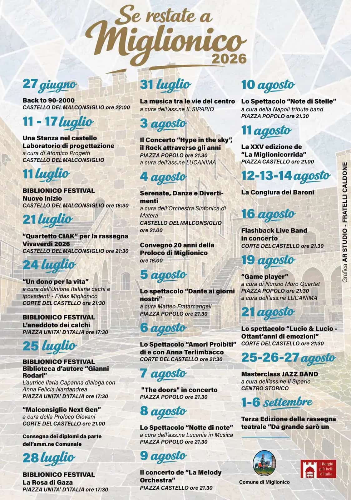 Serenate, Danze e Divertimenti 2026