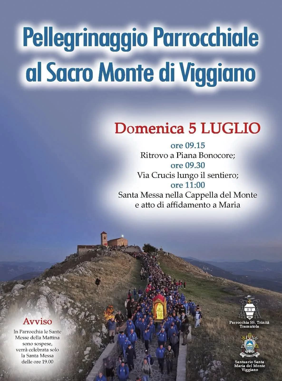 Pellegrinaggio Parrocchiale al Sacro Monte di Viggiano 2026