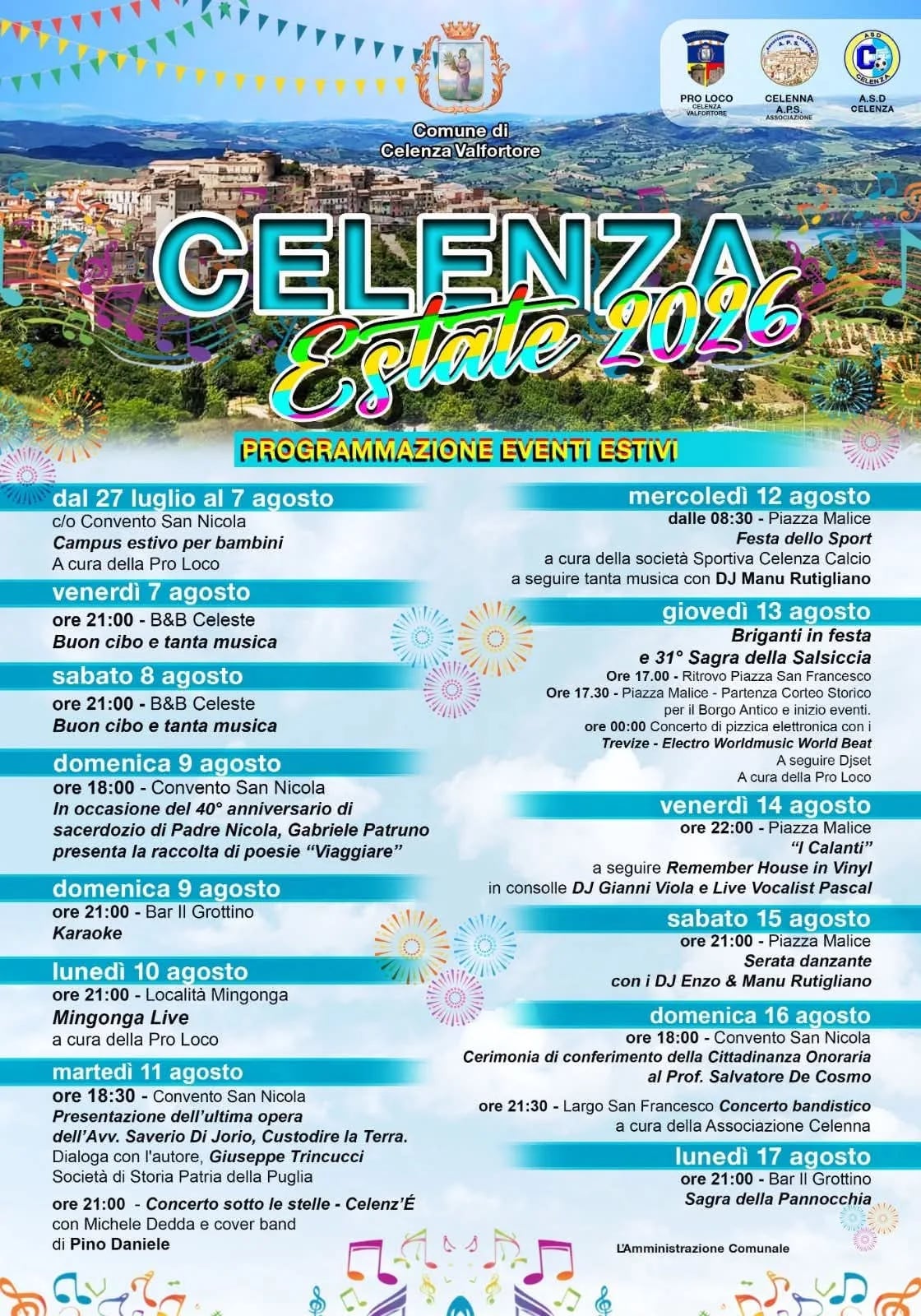 Locandina I Calanti + Remember House in Vinyl 2026 a Celenza Valfortore (Foggia)