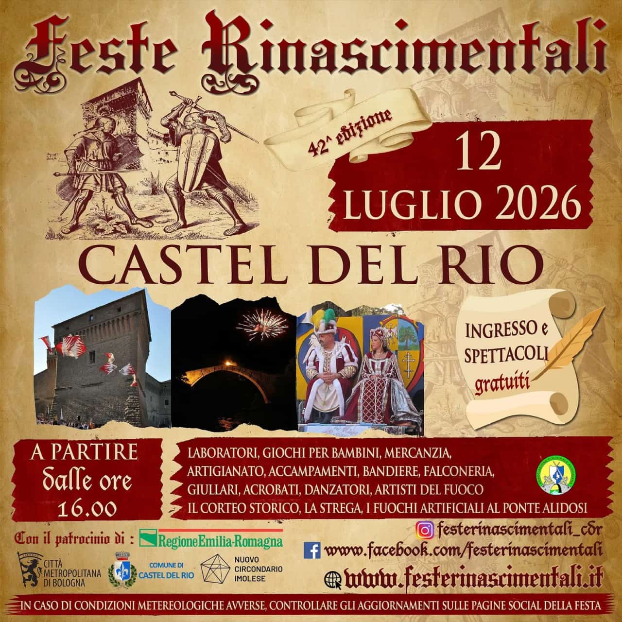 42ª Feste Rinascimentali Castel del Rio 2026