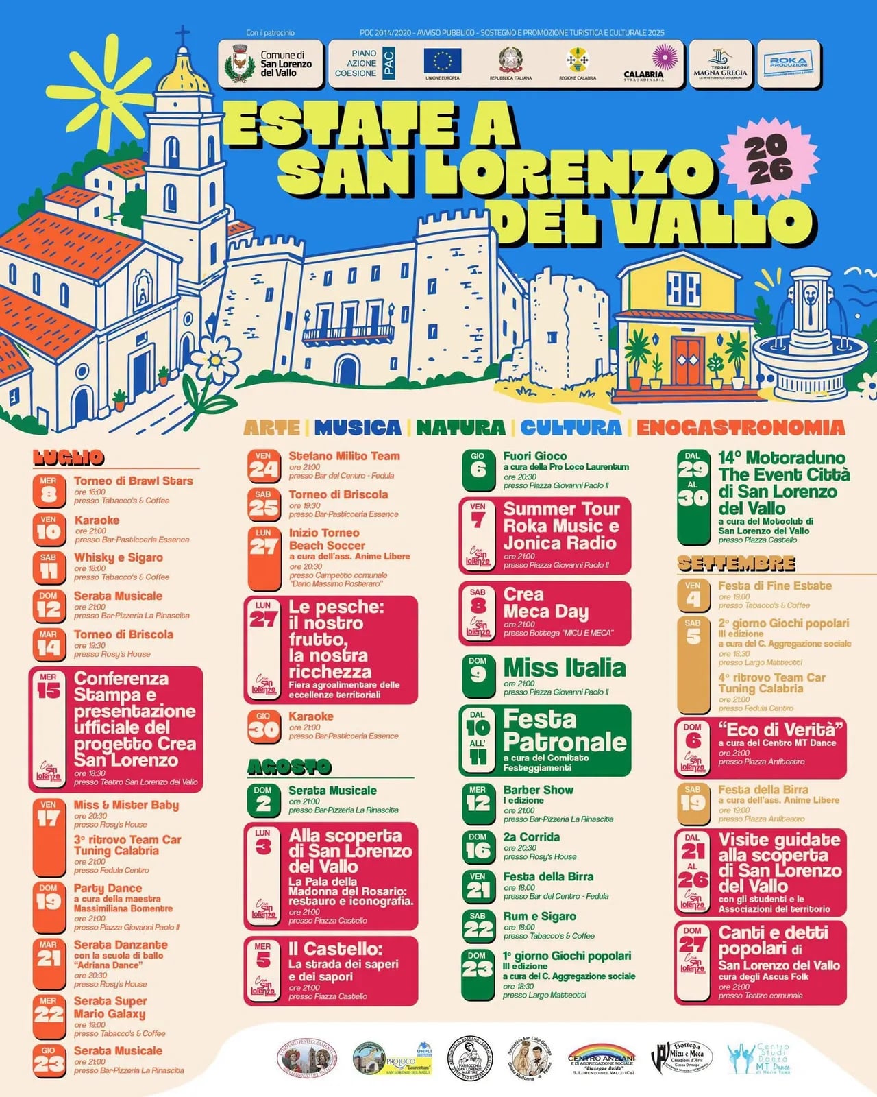 Locandina Visite guidate alla scoperta di San Lorenzo del Vallo 2026 a San Lorenzo del Vallo (Cosenza)