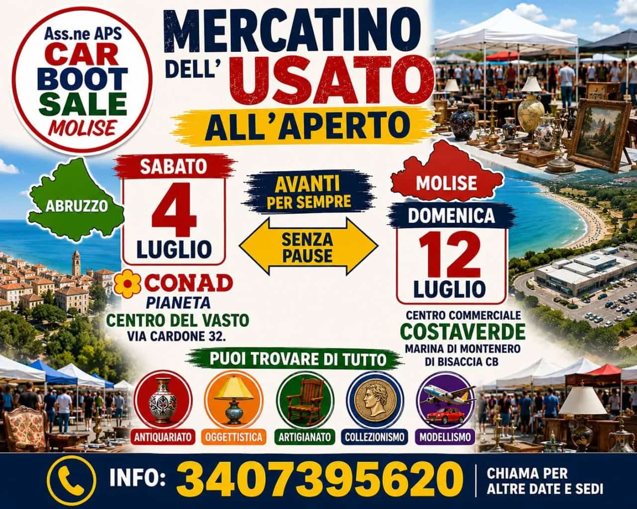 Mercatino dell'Usato all'Aperto 2026 - 12 luglio a Marina di