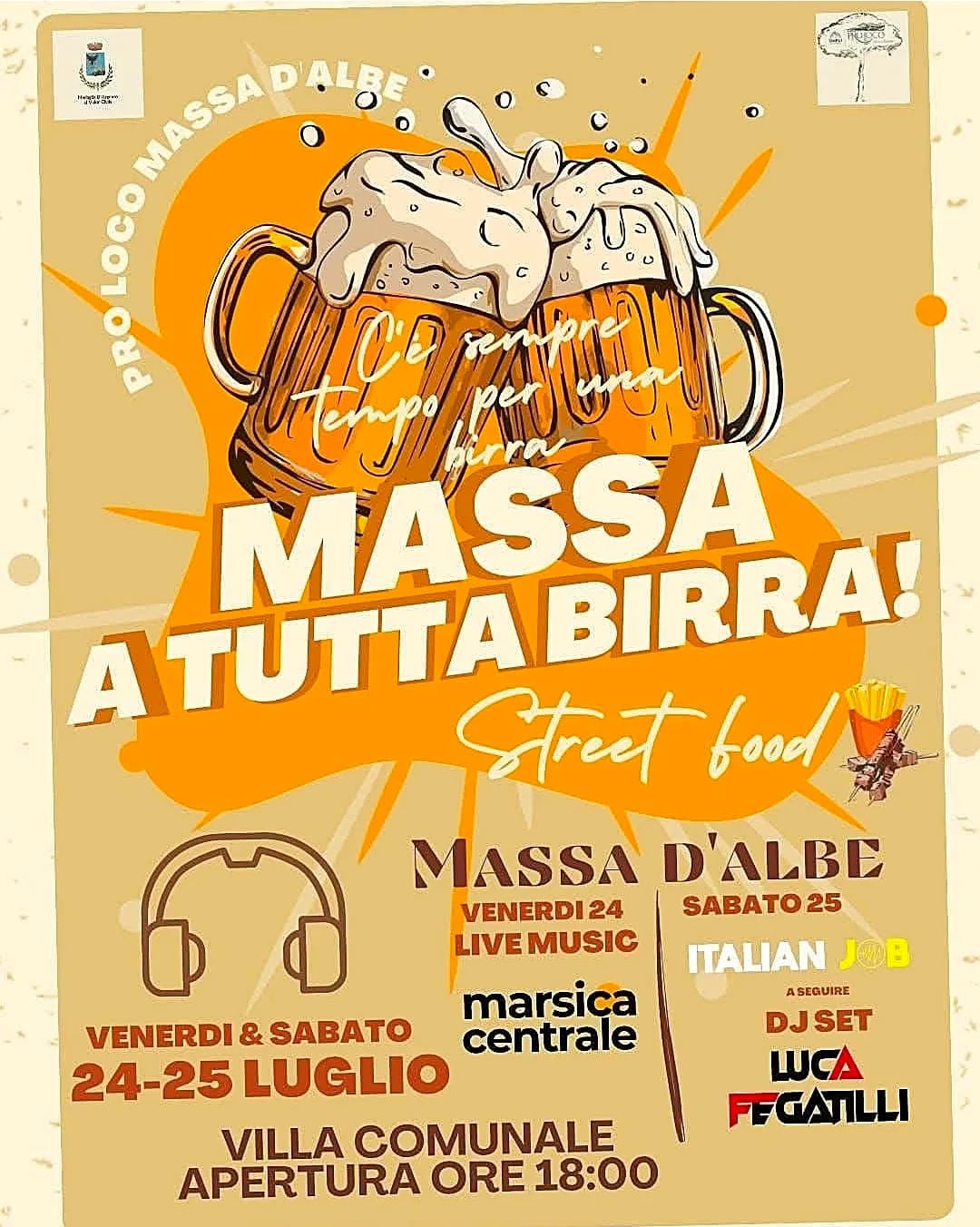 Locandina Massa a Tutta Birra! Street Food 2027 a Massa d'Albe (L'aquila)