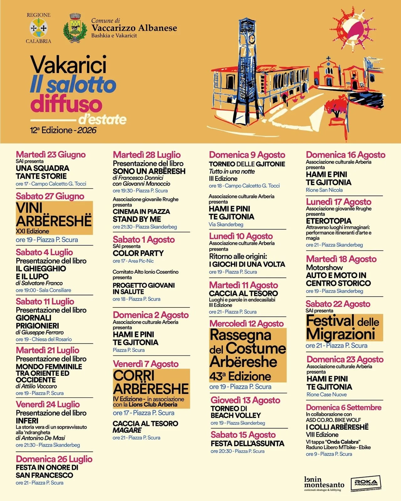 Locandina Festival delle Migrazioni 2026 a Vaccarizzo Albanese (Cosenza)