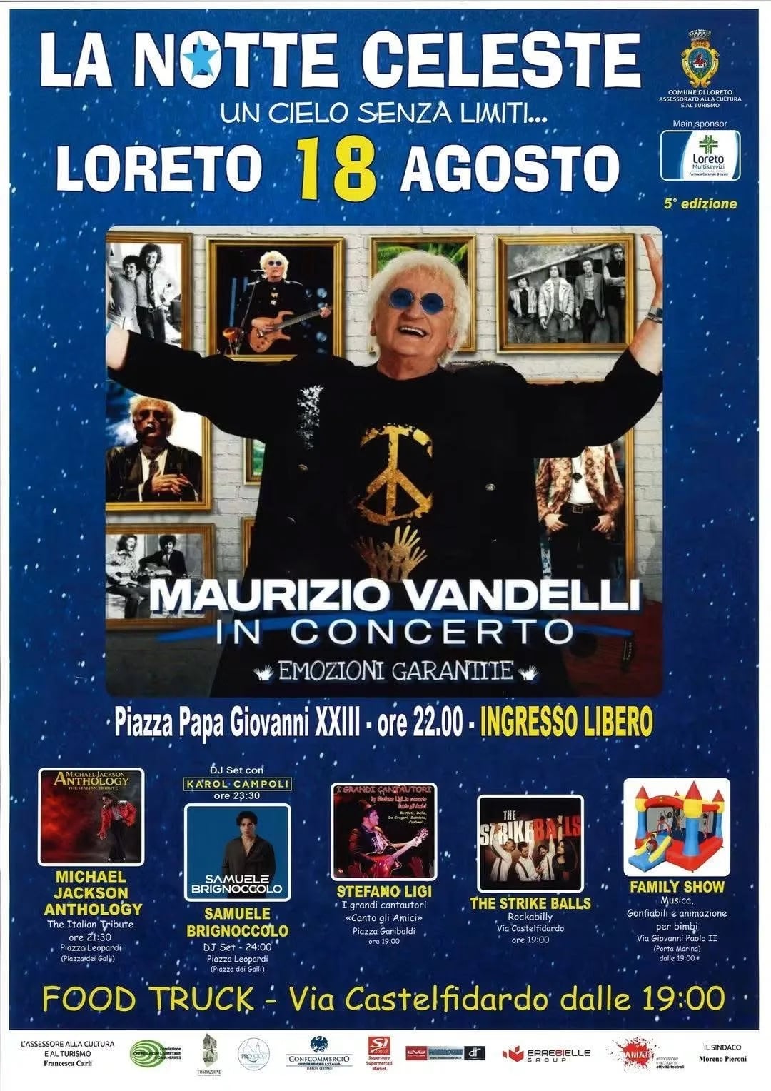 Locandina 5ª Edizione La Notte Celeste 2026 a Loreto a Loreto (Ancona)