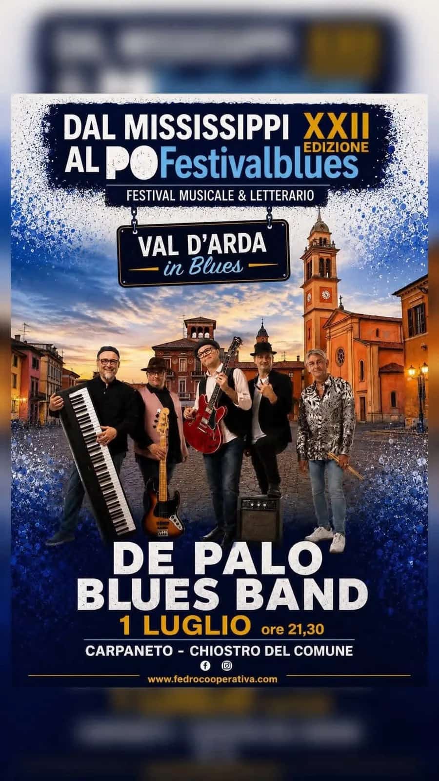 Dal Mississippi al Po Festivalblues XXII Edizione 2026