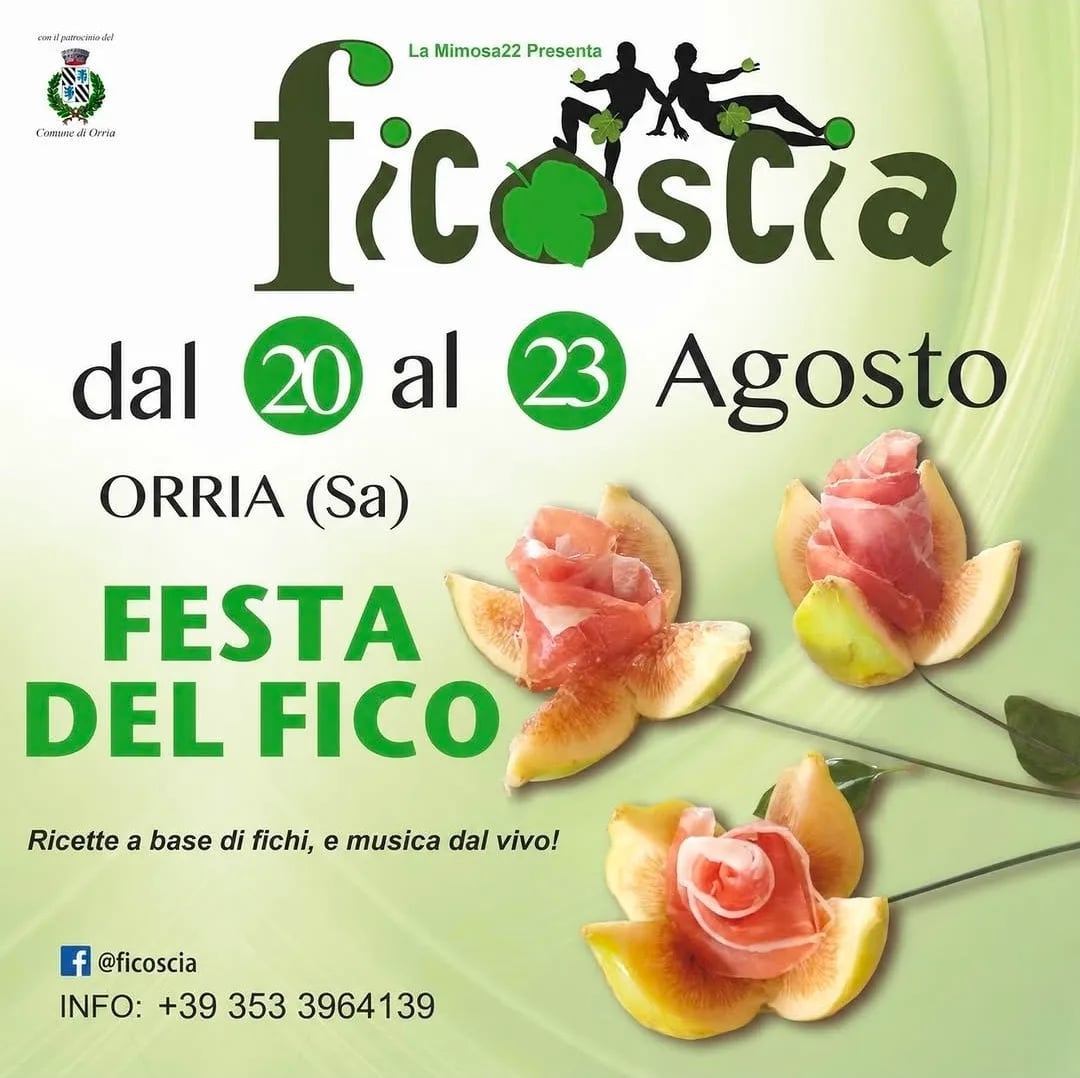 Locandina Festa del Fico 2026 a Orria (Salerno)