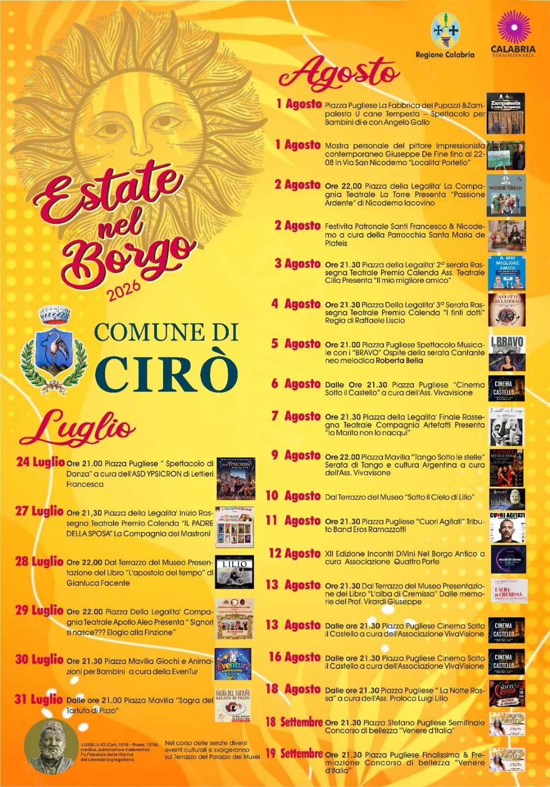 Locandina Venere d'Italia — Finalissima 2026 a Cirò (Crotone)