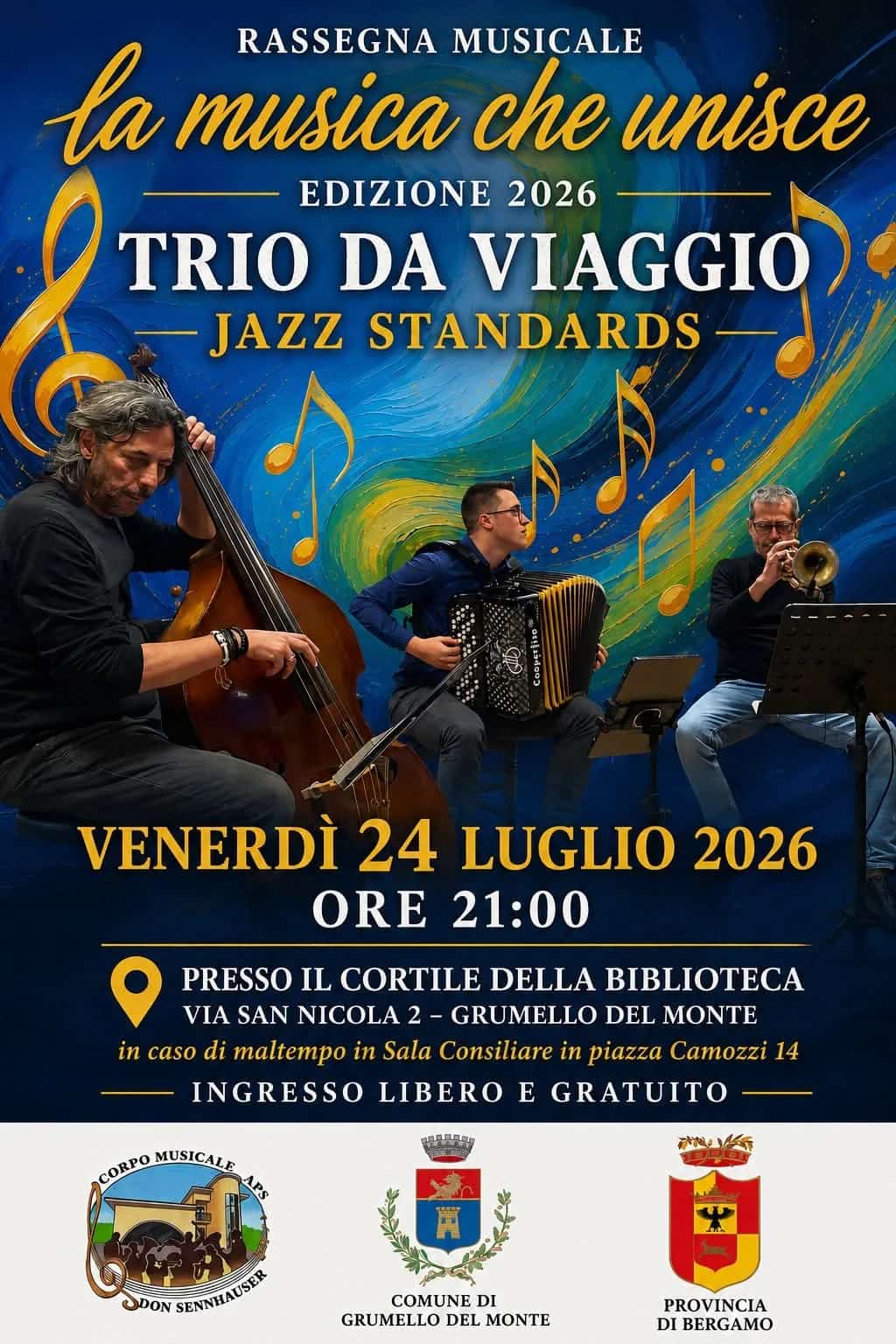 Rassegna Musicale La Musica che Unisce 2026: Trio da Viaggio