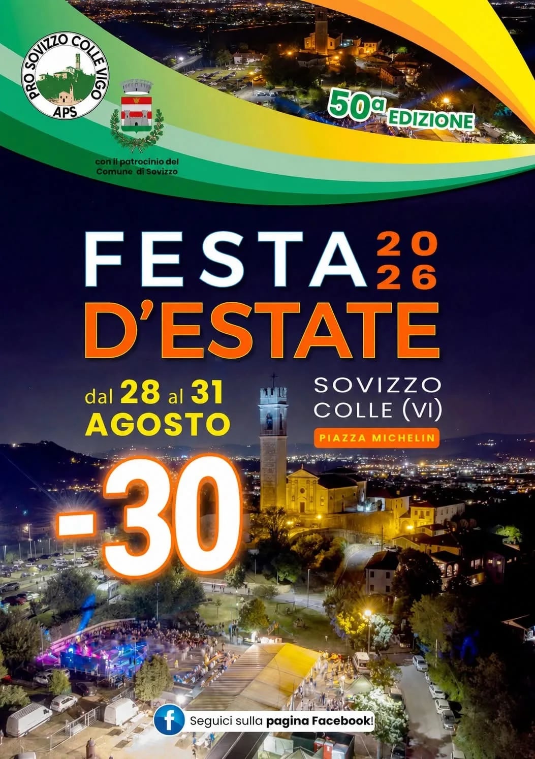 Locandina 50ª Festa d'Estate Sovizzo 2026 a Sovizzo (Vicenza)