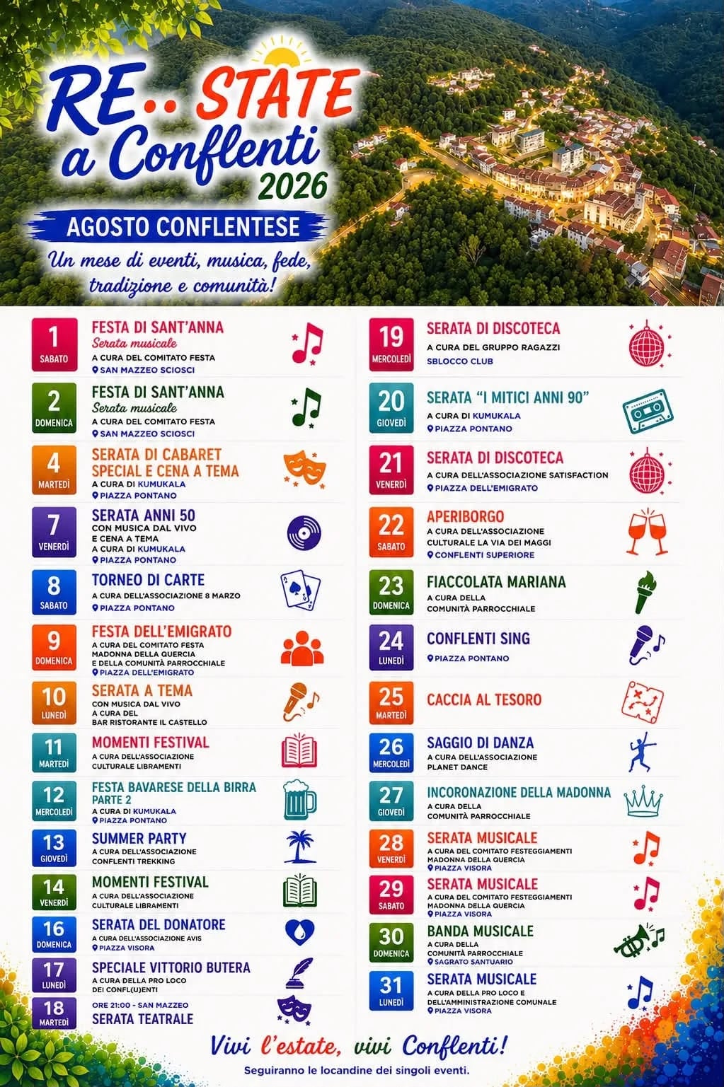 Locandina Torneo di carte 2026 a Conflenti (Catanzaro)