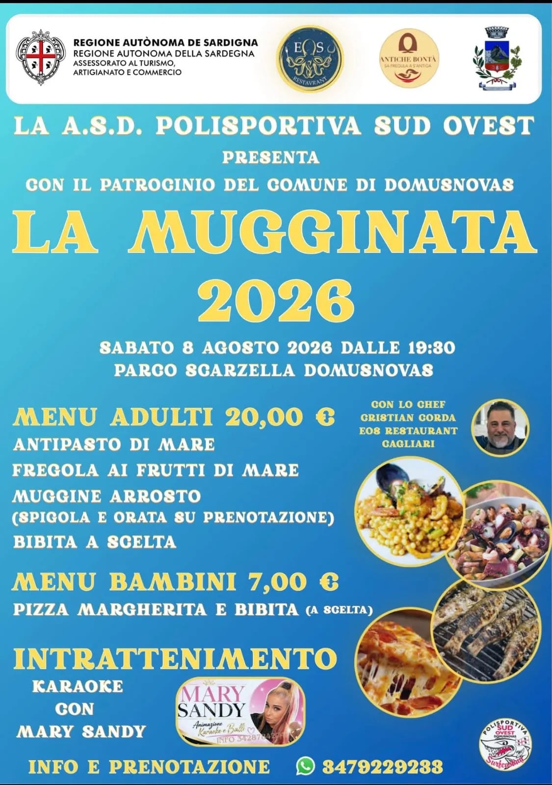 Locandina La Mugginata 2026 a Domusnovas (Sud sardegna)