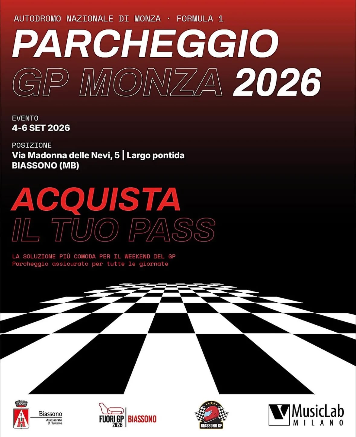 Parcheggio GP Monza 2026