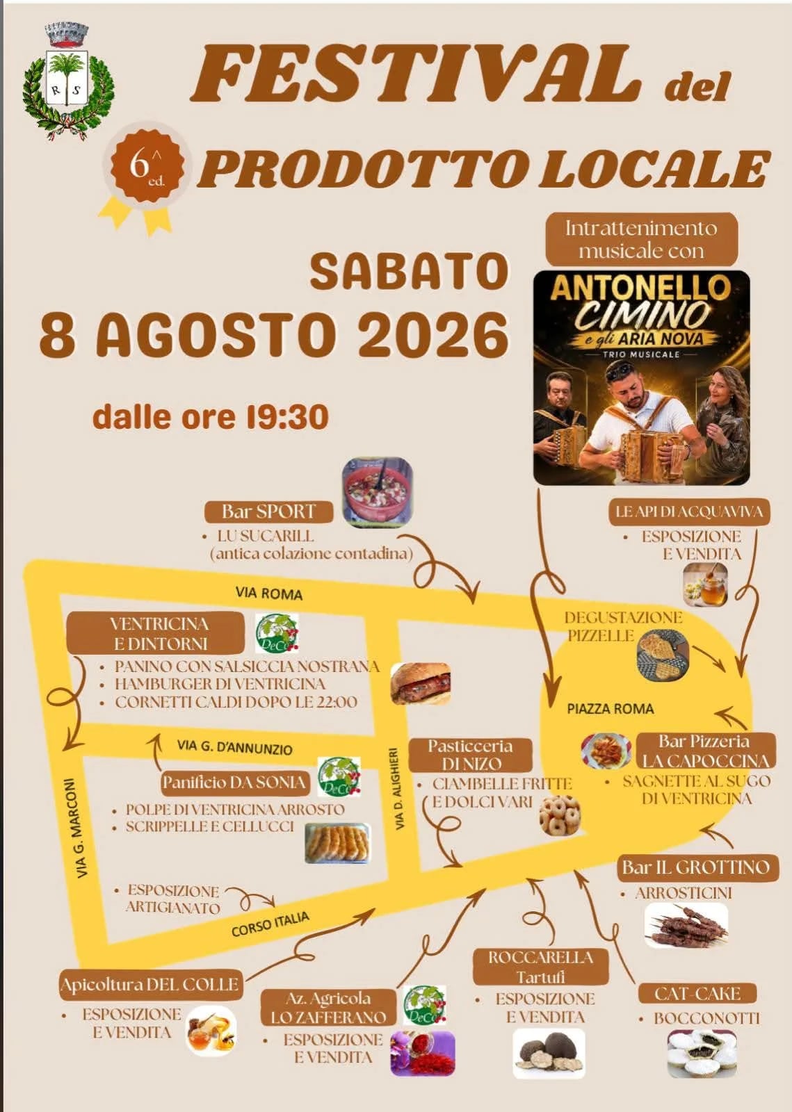 Locandina 6ª Edizione Festival del Prodotto Locale 2026 a Rotonda (Potenza)