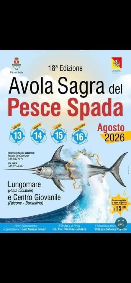 Avola Sagra del Pesce Spada 2026