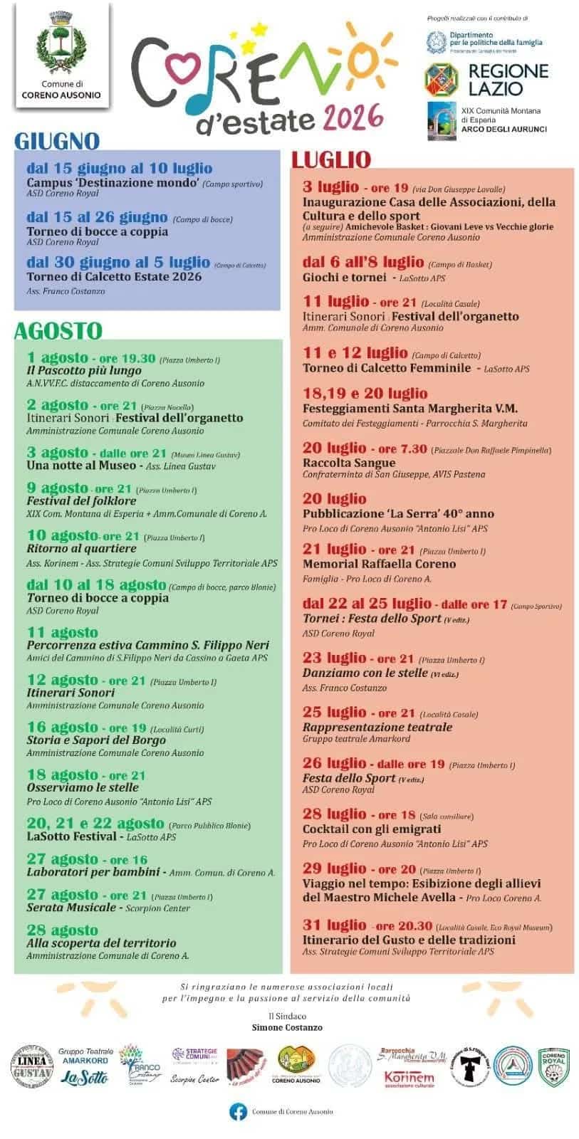 Festa dello Sport 2026 (26 luglio)