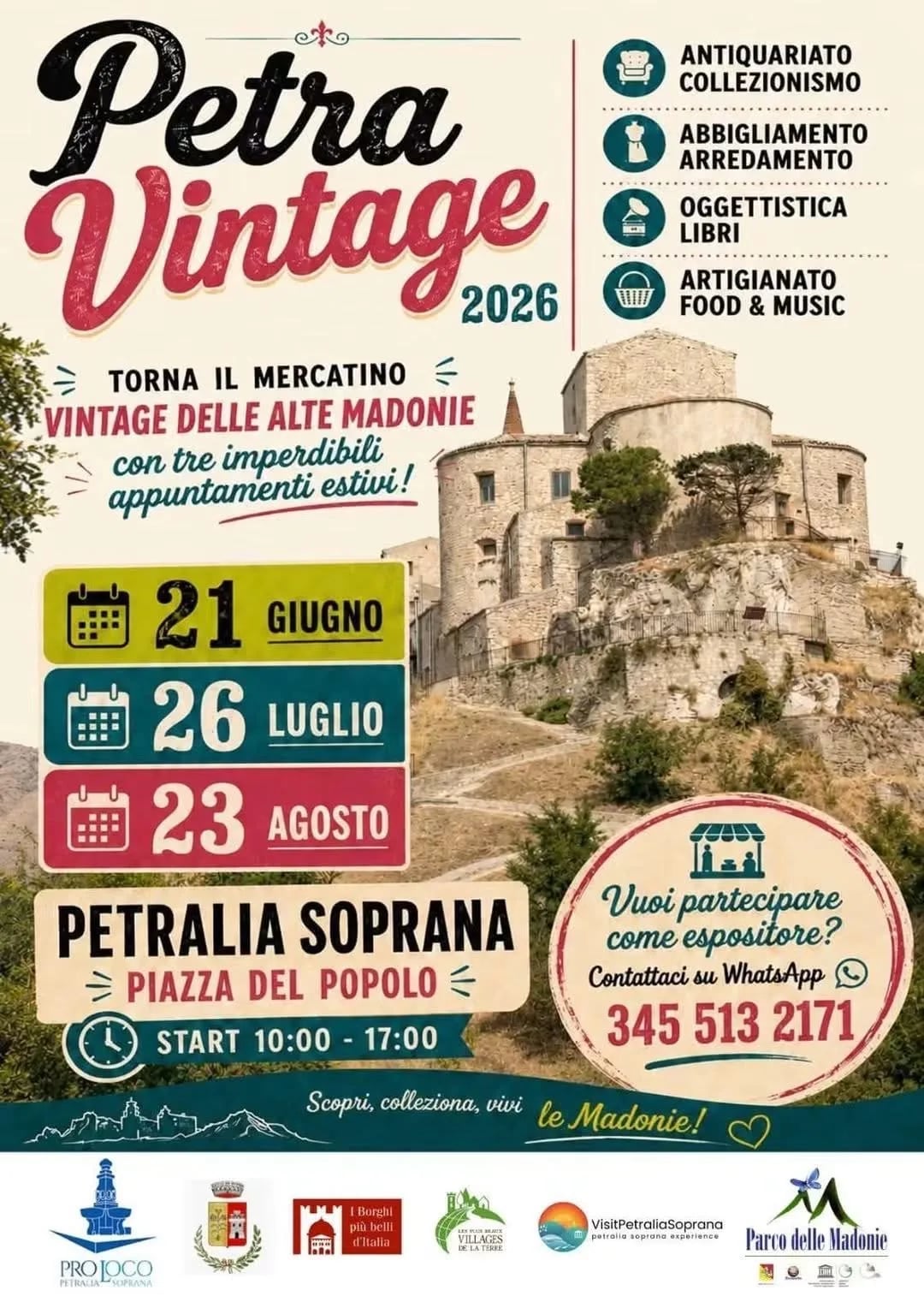 Petra Vintage 2026 — Mercatino Vintage 23 agosto