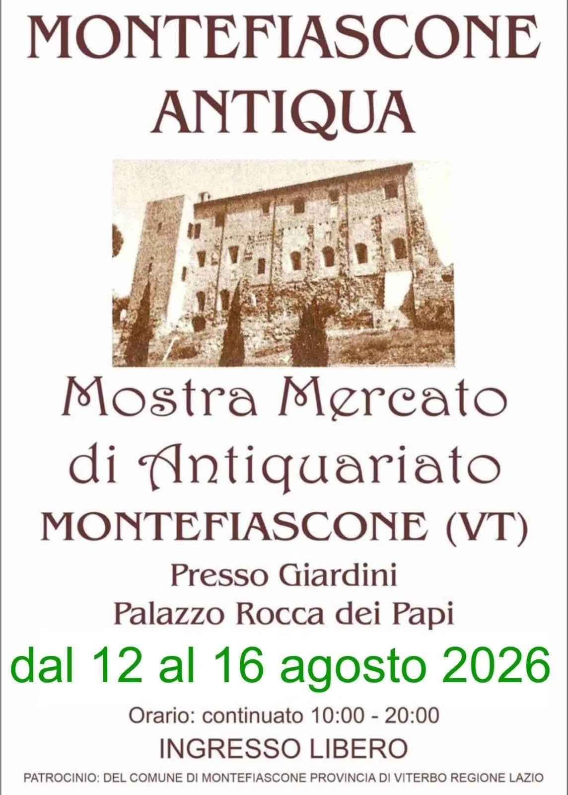 Mostra Mercato di Antiquariato Montefiascone 2026