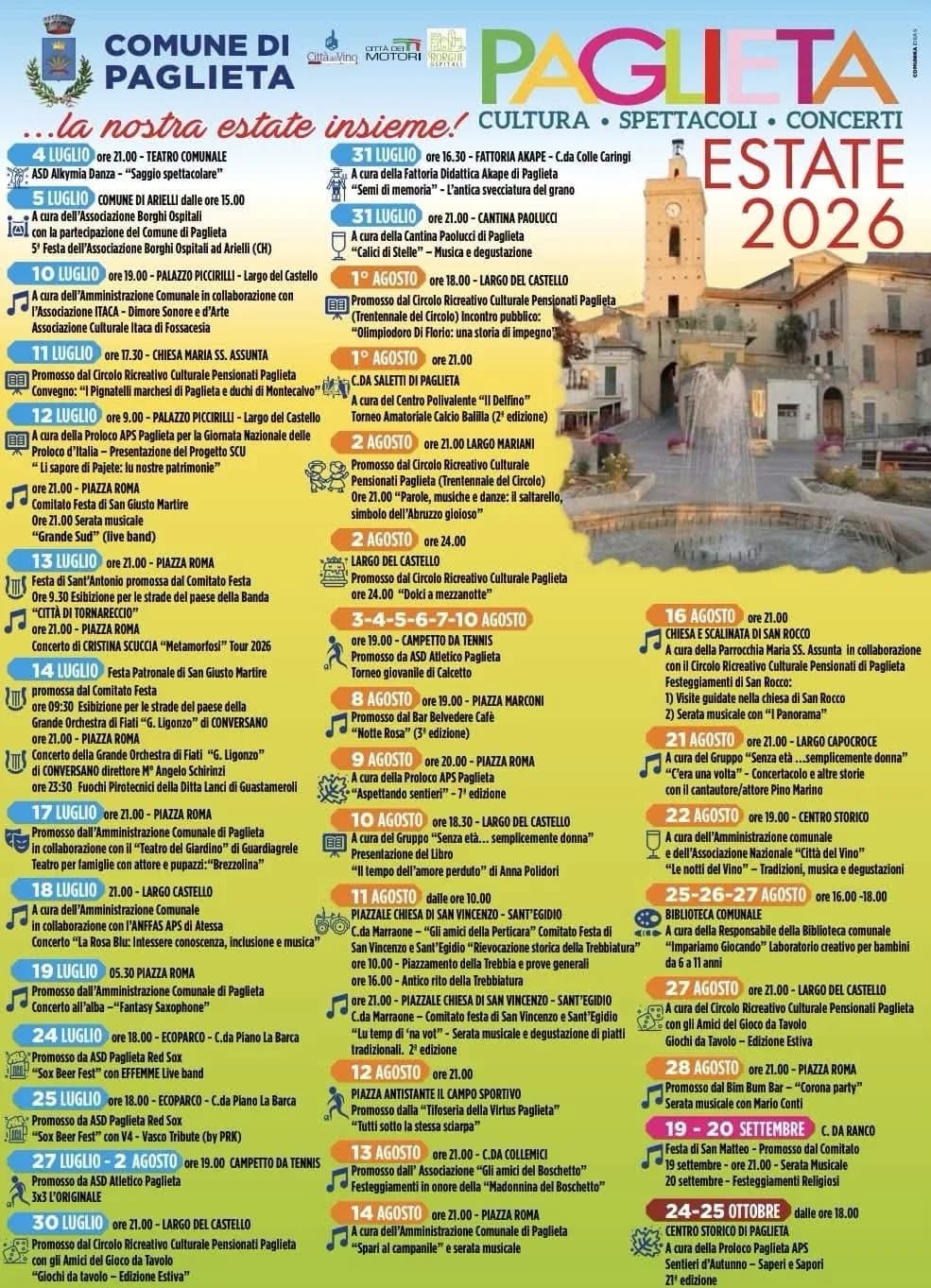 Spari al campanile e serata musicale 2026
