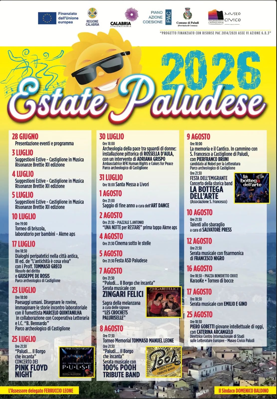 Locandina Karaoke e Torneo di bocce 2026 a Paludi (Cosenza)